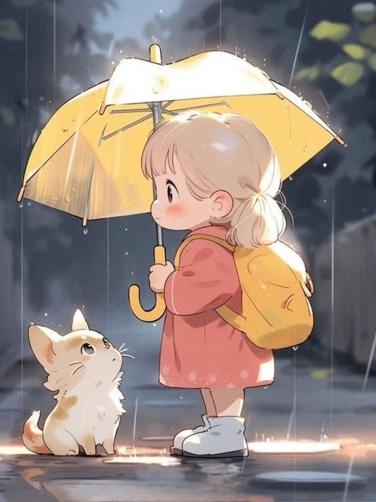 Raining Cat and Dog | Diamond Painting