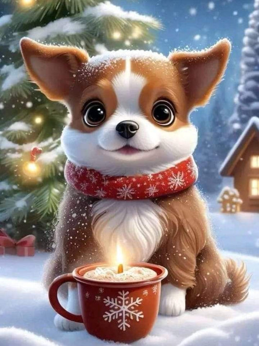 Christmas Dog | Diamond Painting