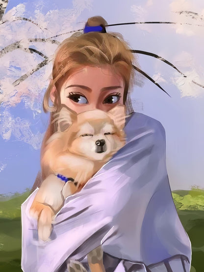 Pomeranian Dog | Diamond Painting