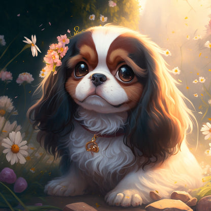 Cavalier King Charles Spaniel Dog | Diamond Painting
