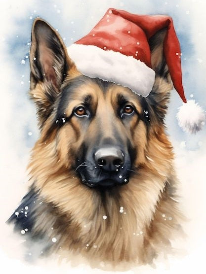 Christmas Dog | Diamond Painting