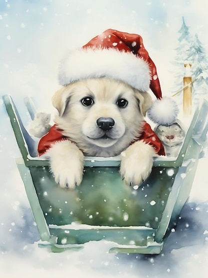 Christmas Dog | Diamond Painting