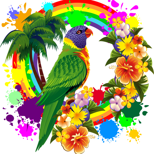 Rainbow Parrots | Diamond Painting