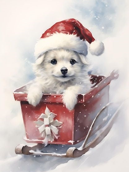 Christmas Dog | Diamond Painting