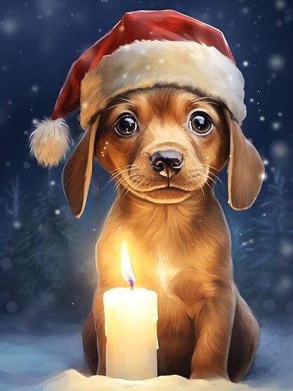 Christmas Dog | Diamond Painting