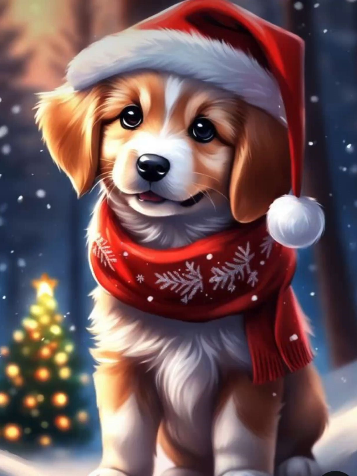 Christmas Dog | Diamond Painting