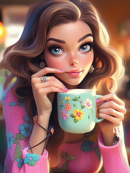 Beautiful Girl | Diamond Painting