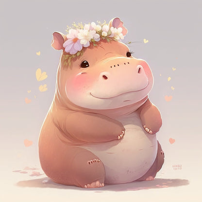 Hippo | Diamond Painting