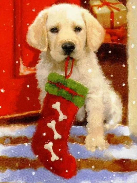 Christmas Dog | Diamond Painting