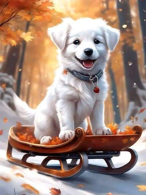 Christmas Dog | Diamond Painting