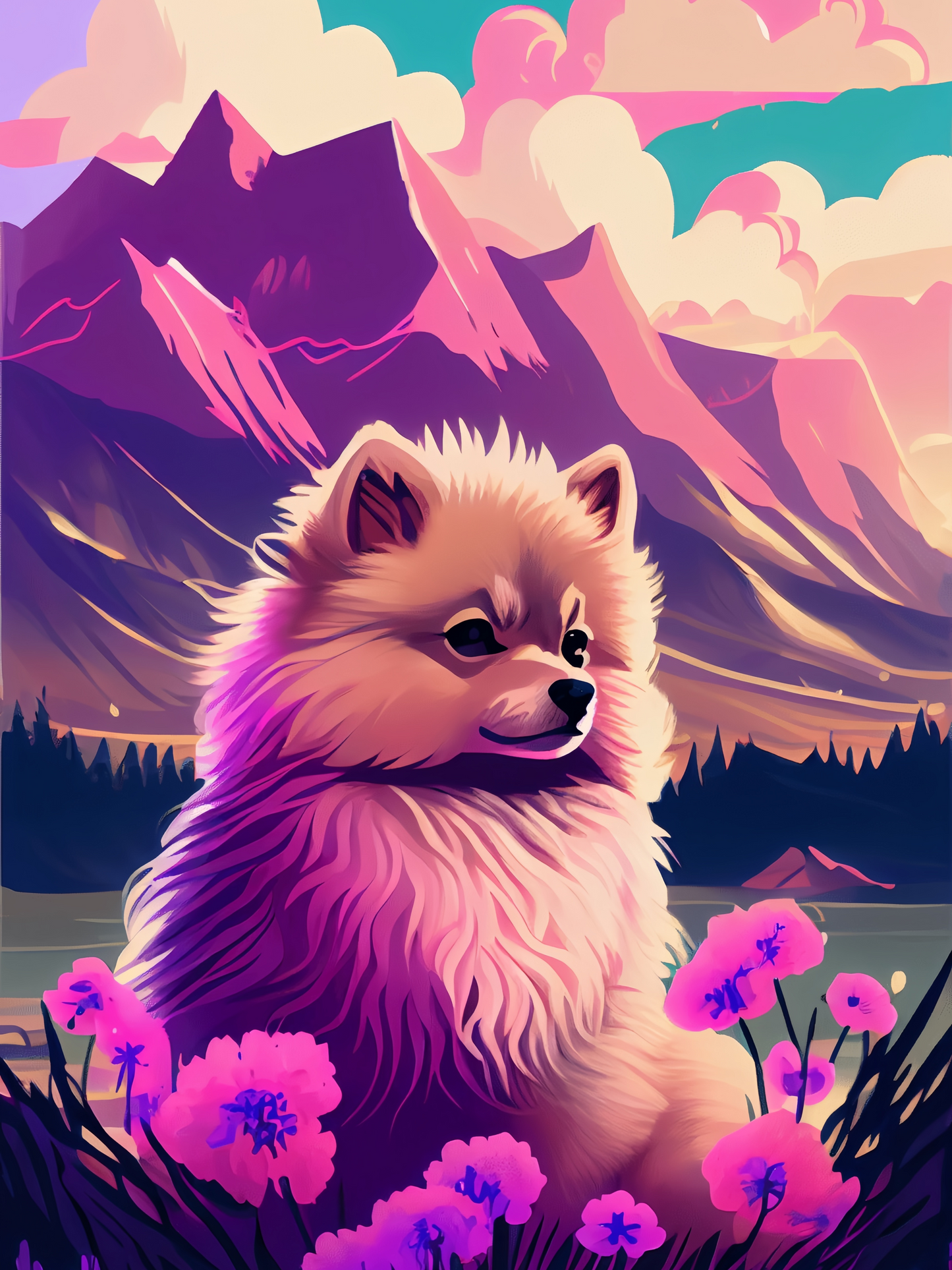 Pomeranian Dog | Diamond Painting