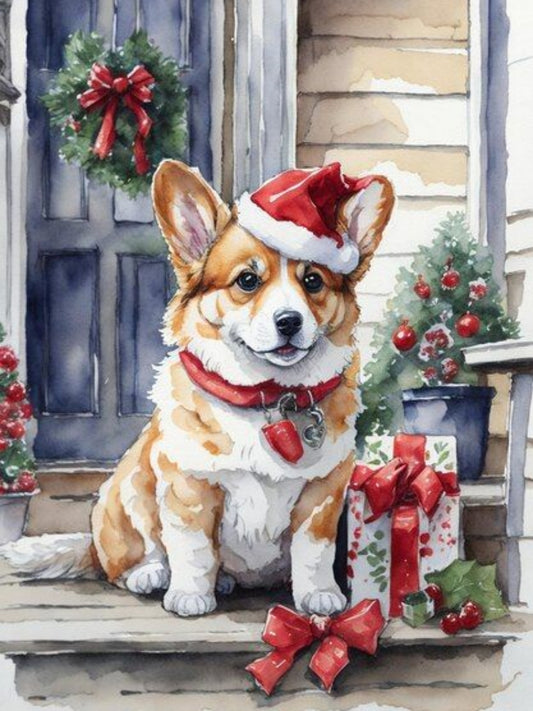 Christmas Dog | Diamond Painting