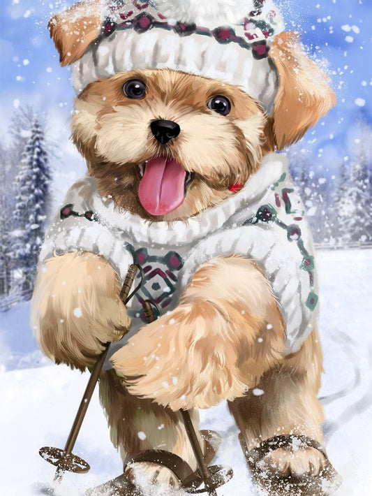 Christmas Dog | Diamond Painting