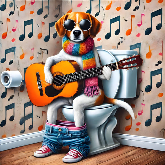 Toilet Dog | Diamond Painting