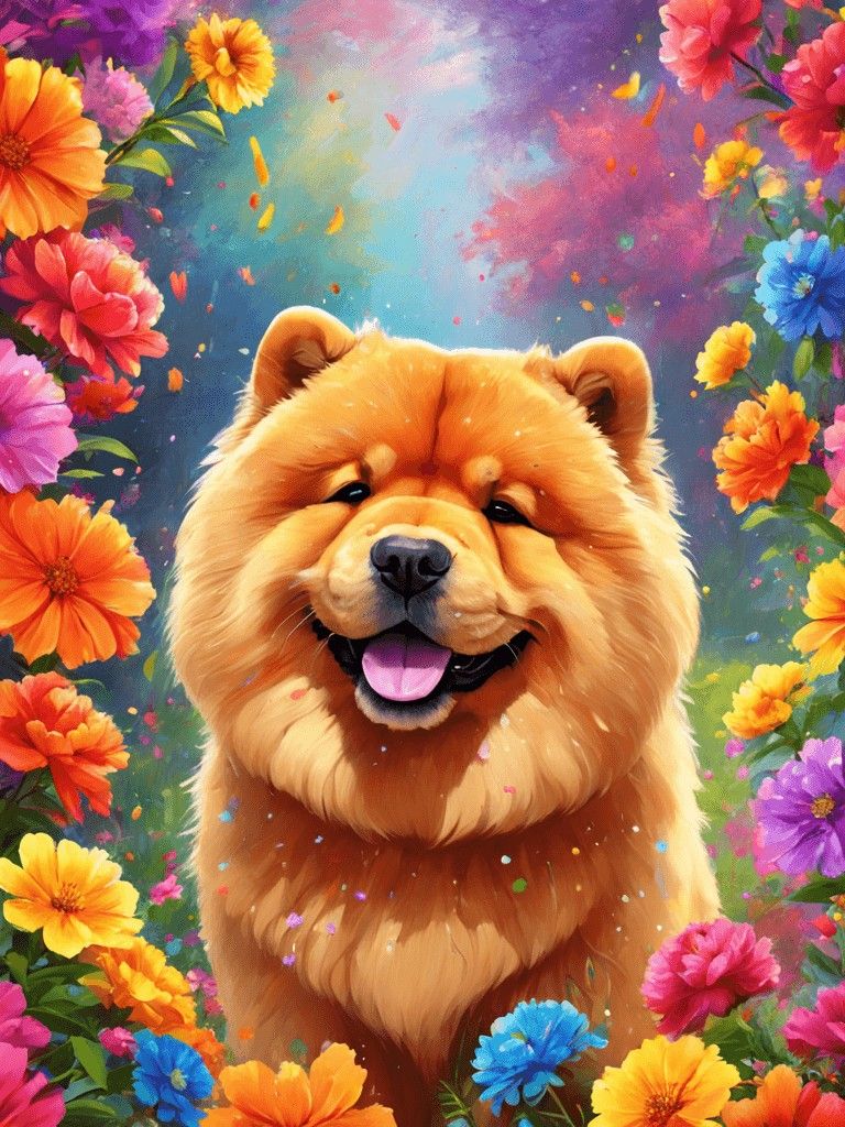 Dog Chow Chow | Diamond Painting