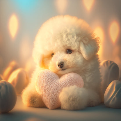 Dog Poodle Bichon Frise | Diamond Painting