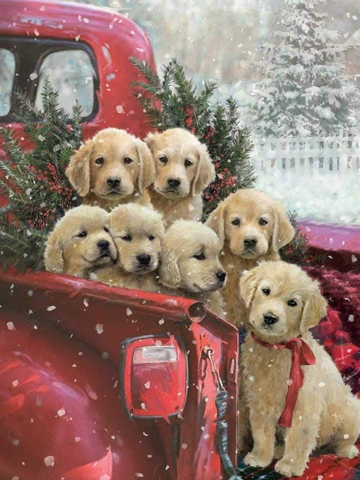 Christmas Dog | Diamond Painting