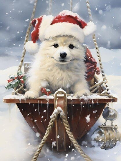 Christmas Dog | Diamond Painting