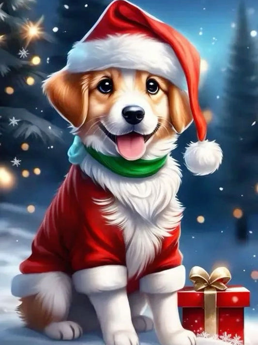 Christmas Dog | Diamond Painting