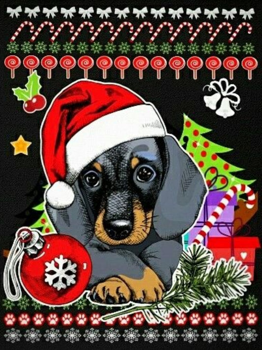 Christmas Dog | Diamond Painting