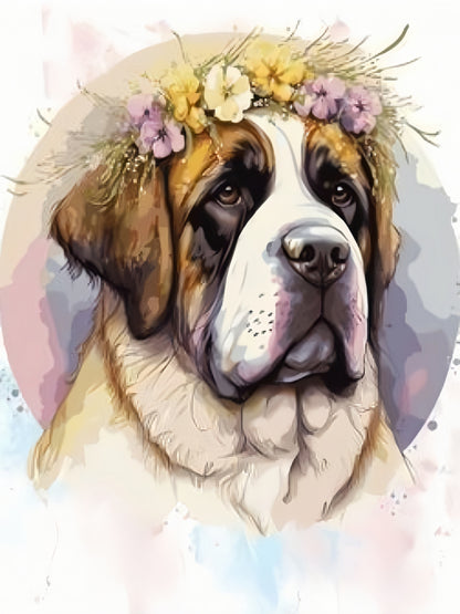 Saint Bernard Dog | Diamond Painting