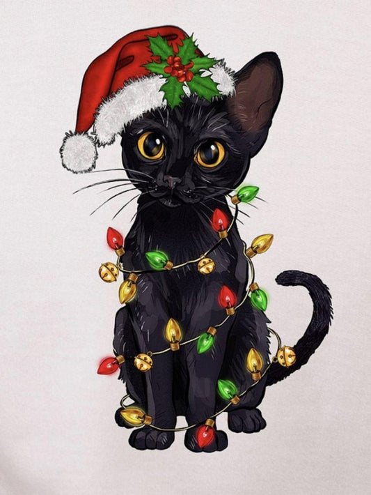 Christmas cat | Diamond Painting