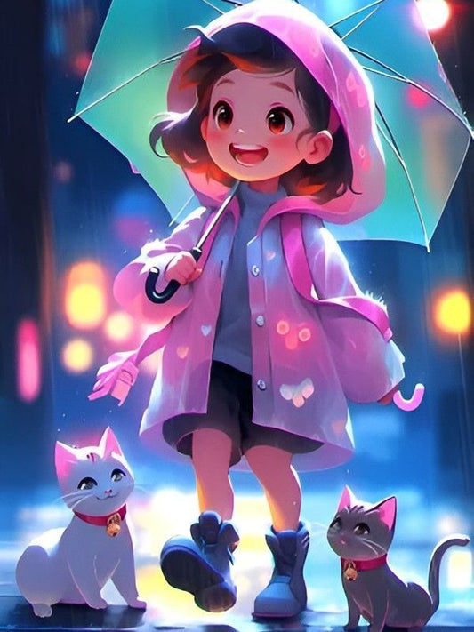 Raining Cat and Dog | Diamond Painting