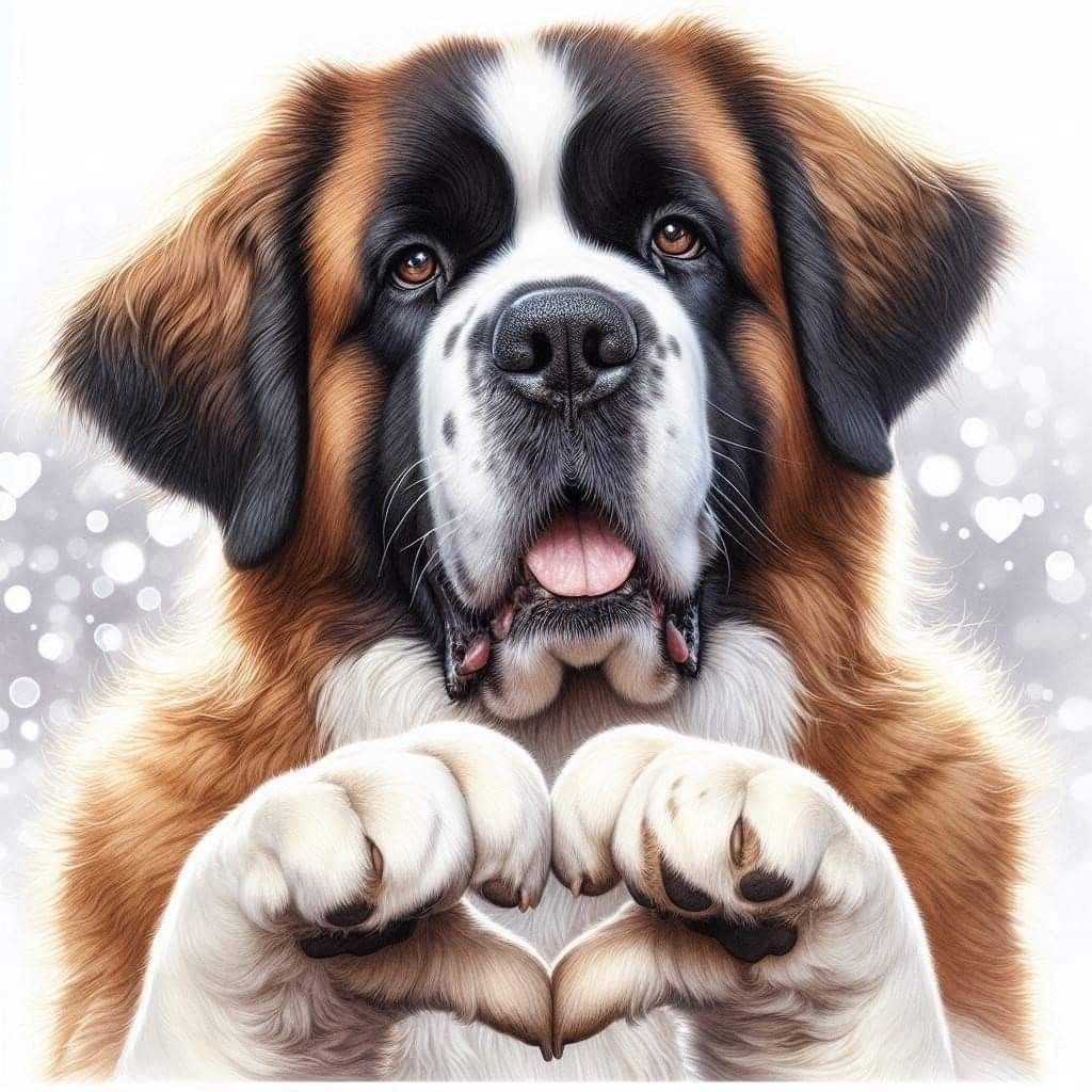 Saint Bernard Dog | Diamond Painting