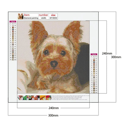 Brown Dog Yorkie | Diamond Painting