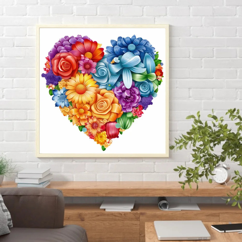 Heart Love Flower | Diamond Painting