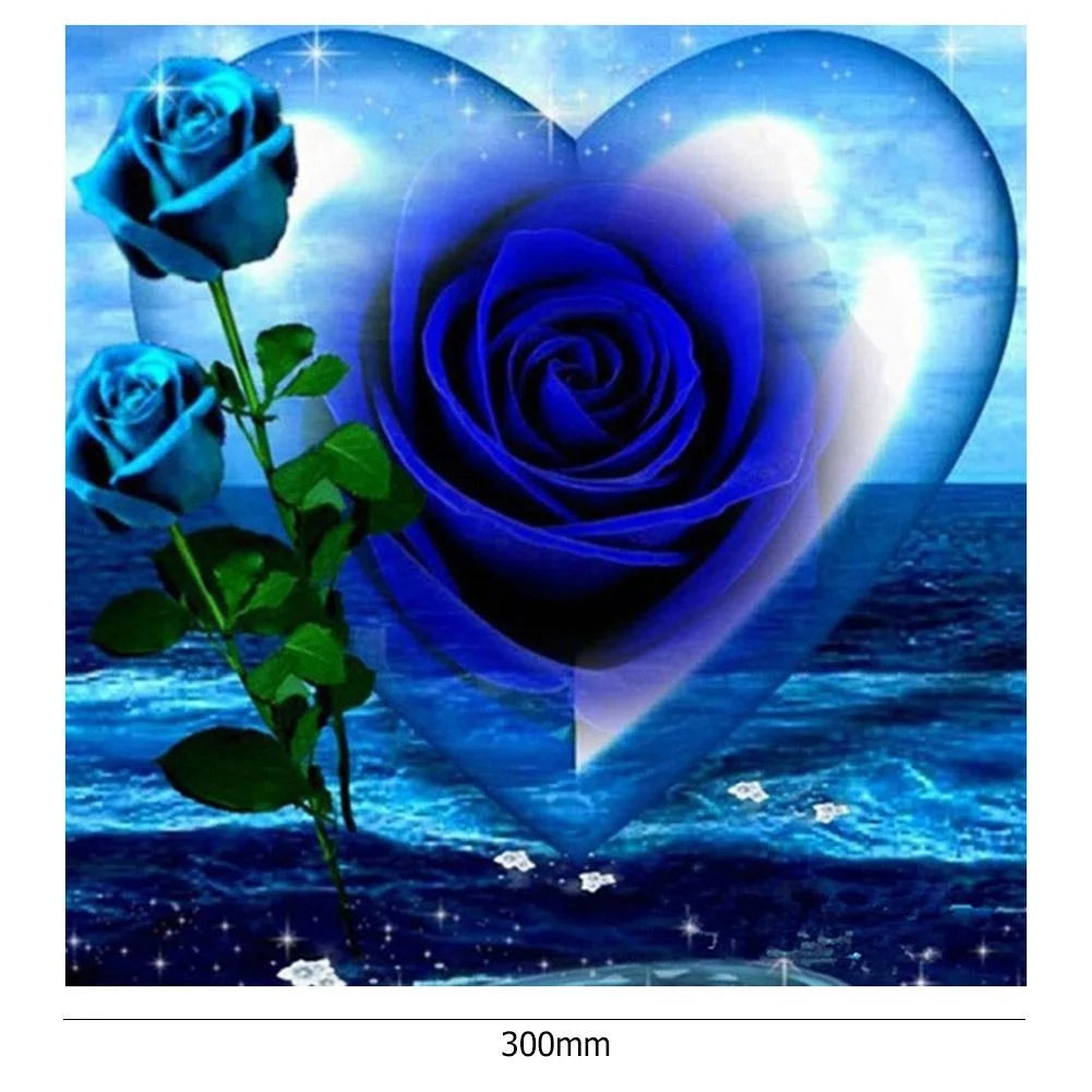 Love Blue Flower | Diamond Painting