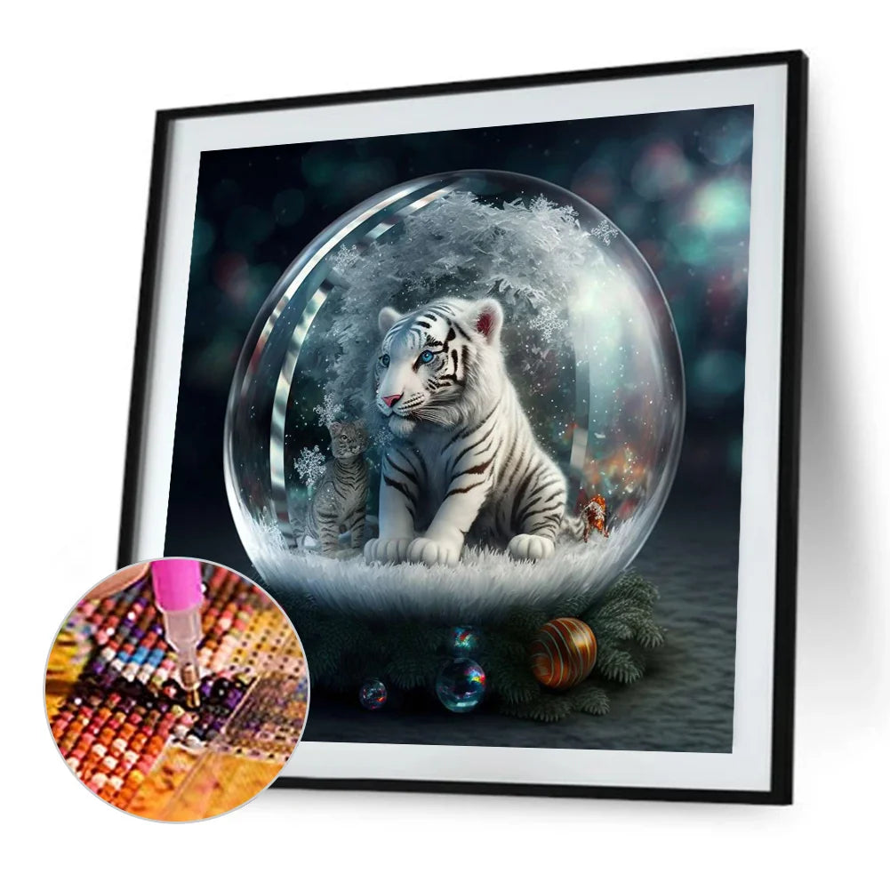 White Tiger Blue Eyes | Diamond Painting