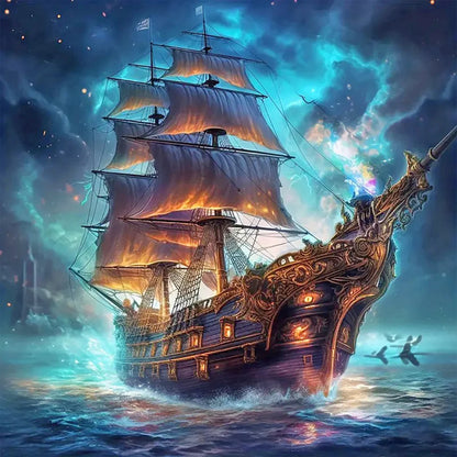 Ship At Sea | Diamond Painting