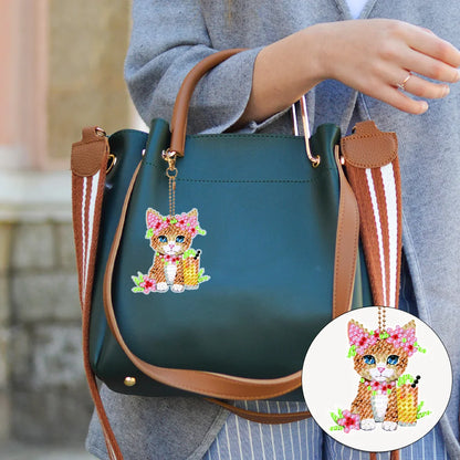 Diy 5pcs/set  Diamond Painting Keychain