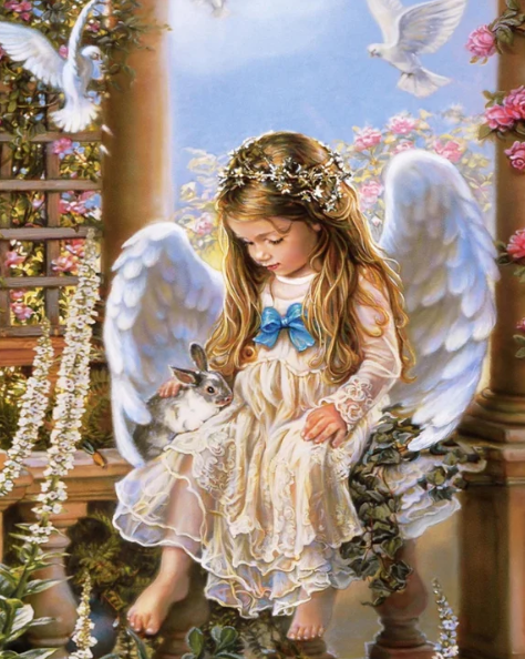 Angel Girl | Cross Stitch Embroidery