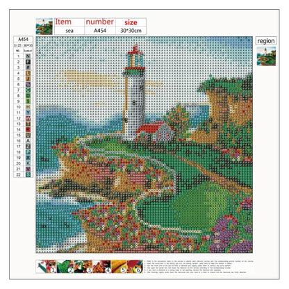 White Lighthouse | Diamond Painting