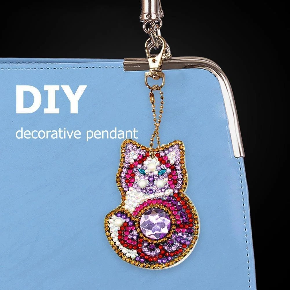 Diy 4pcs/set  Diamond Painting Keychain