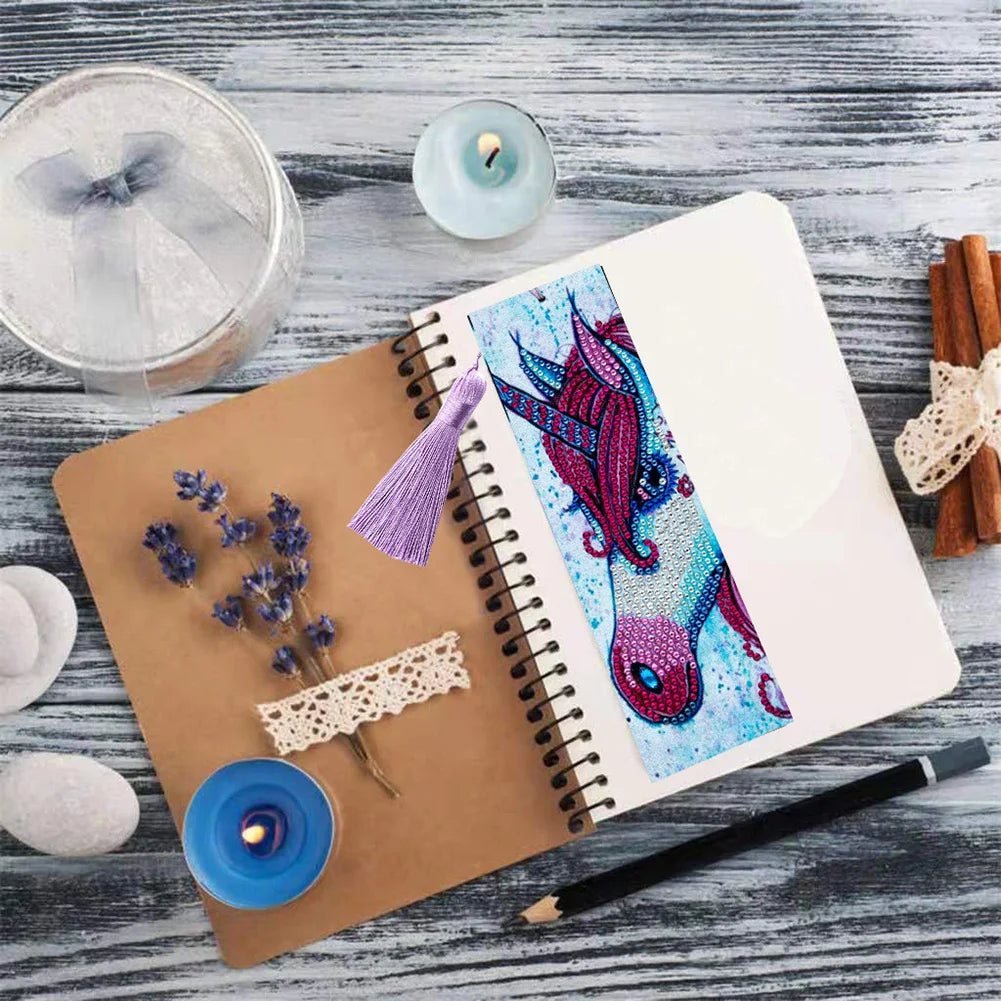 Diy Animal Diamond Painting Leather Bookmark