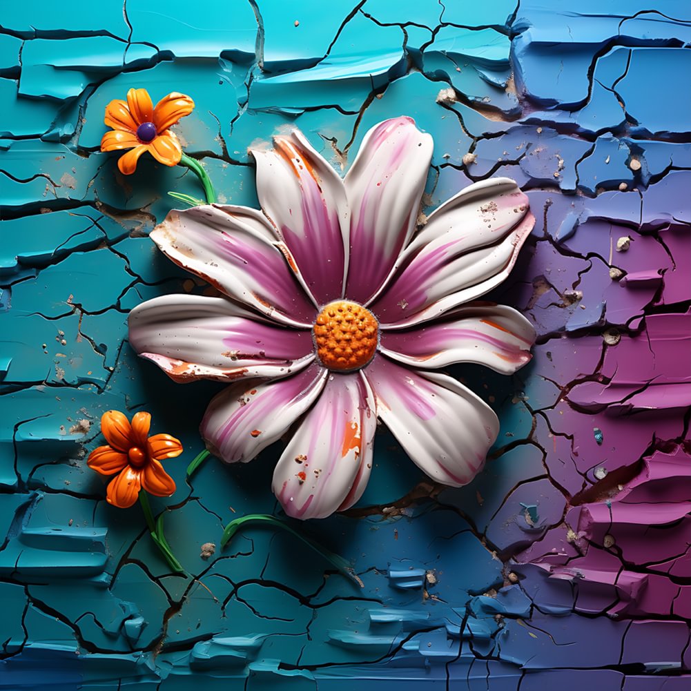 Flower In The Wall | Diamond Painting