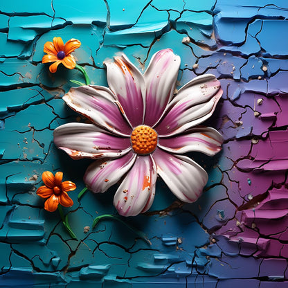 Flower In The Wall | Diamond Painting