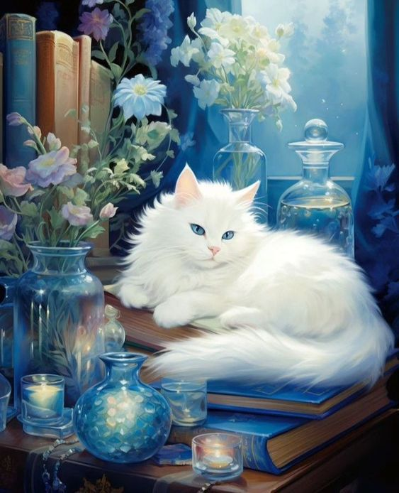 White Cat | Diamond Painting