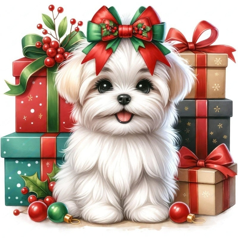 Christmas Dog | Diamond Painting