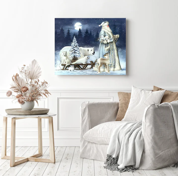 Santa Claus Polar Bear Christmas | Diamond Painting