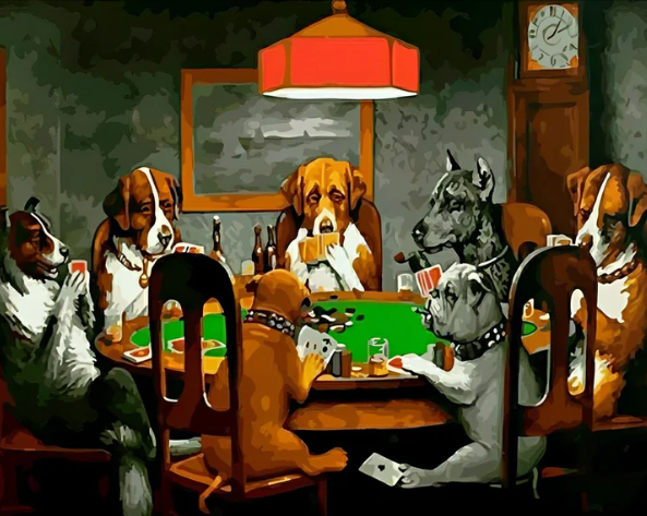 Dogs Playing Poker | Diamond Painting