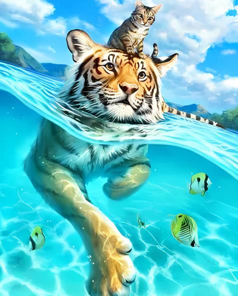 Cat Tiger | Diamond Painting