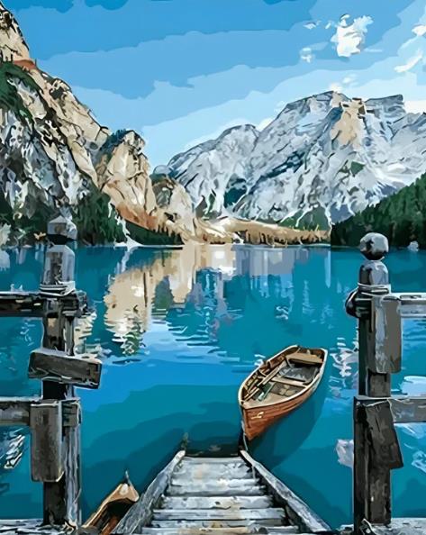 Boat On The Lake | Diamond Painting