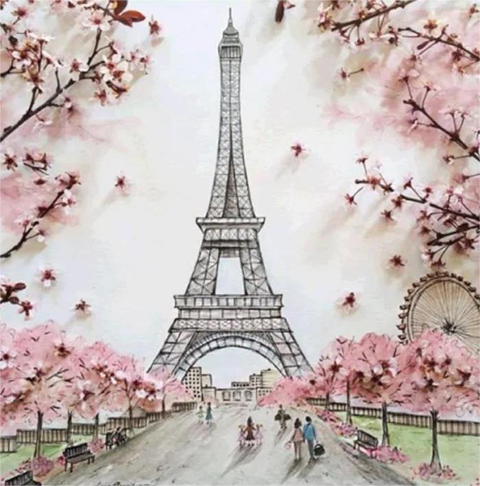 Pink Eiffel Tower | Diamond Painting