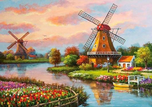 Windmill House | Diamond Painting