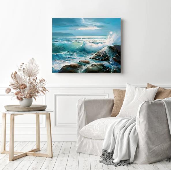 Waves Crashing On Rocks | Diamond Painting