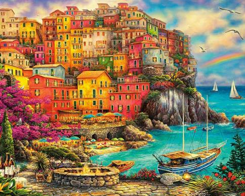 Colorful Houses | Diamond Painting